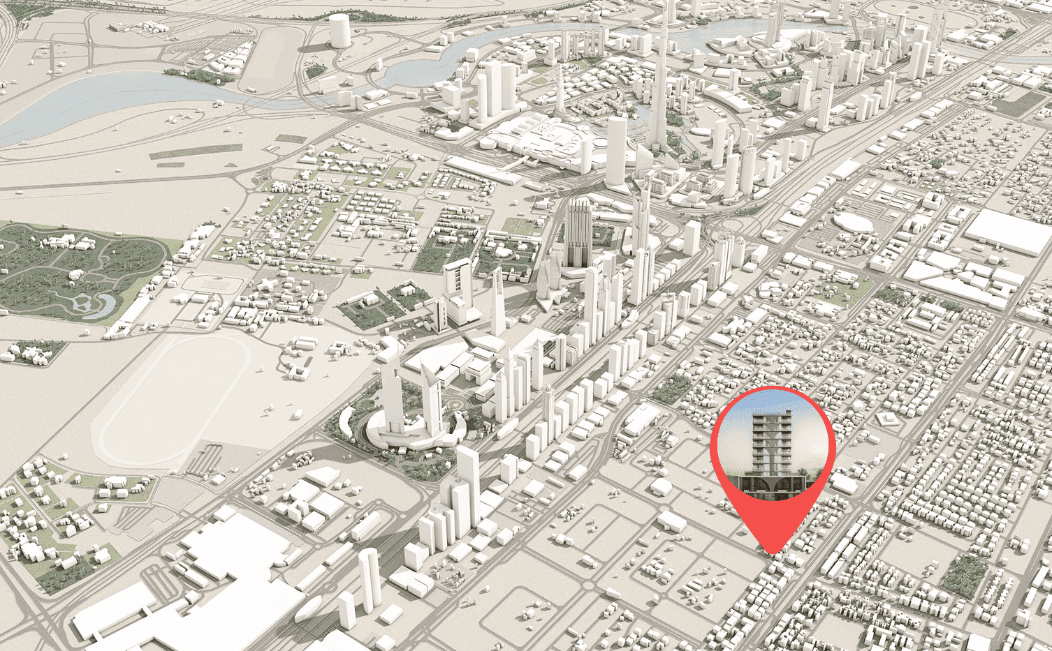 Whitestone Residences masterplan, Al Satwa, Dubai