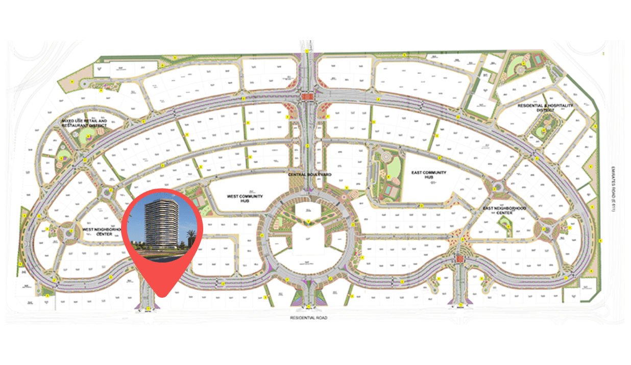 Samana Parkville masterplan, Dubailand Residence Complex, Dubai