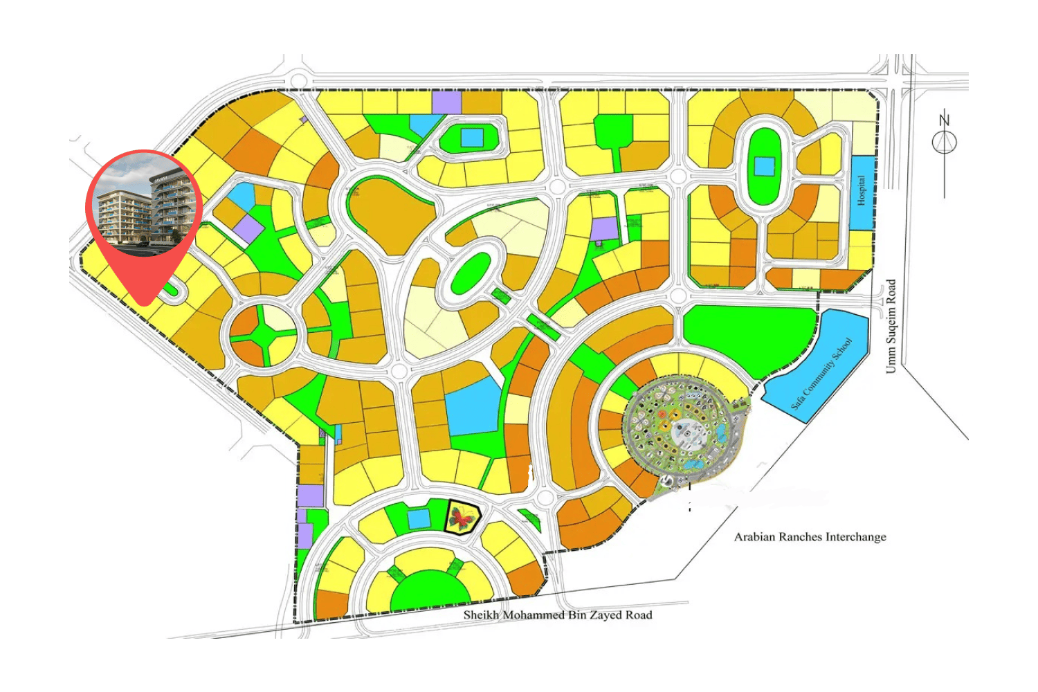 Samana Imperial Garden masterplan, Arjan, Dubai