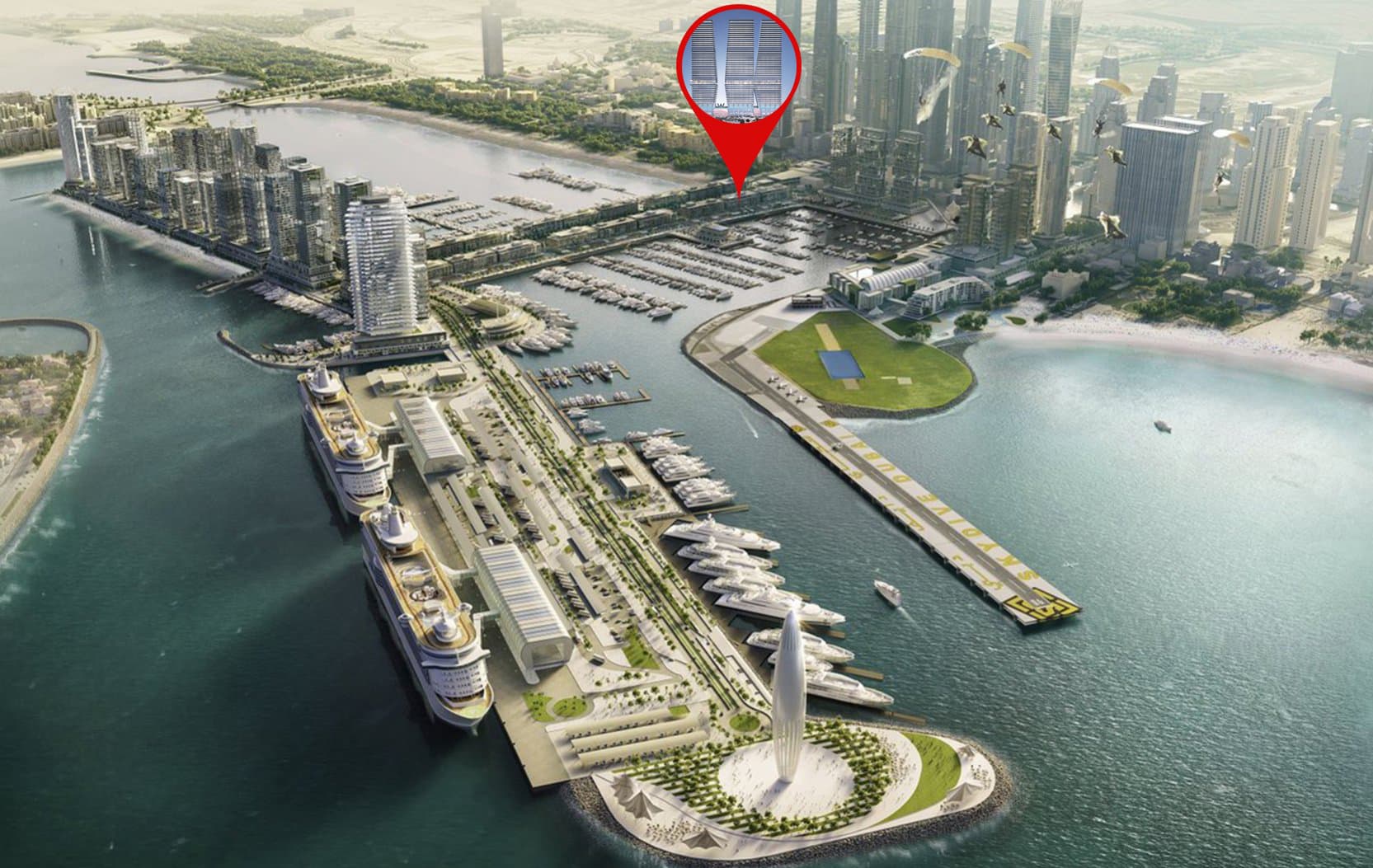 W The Residences by Arada masterplan, Dubai Harbour, Dubai