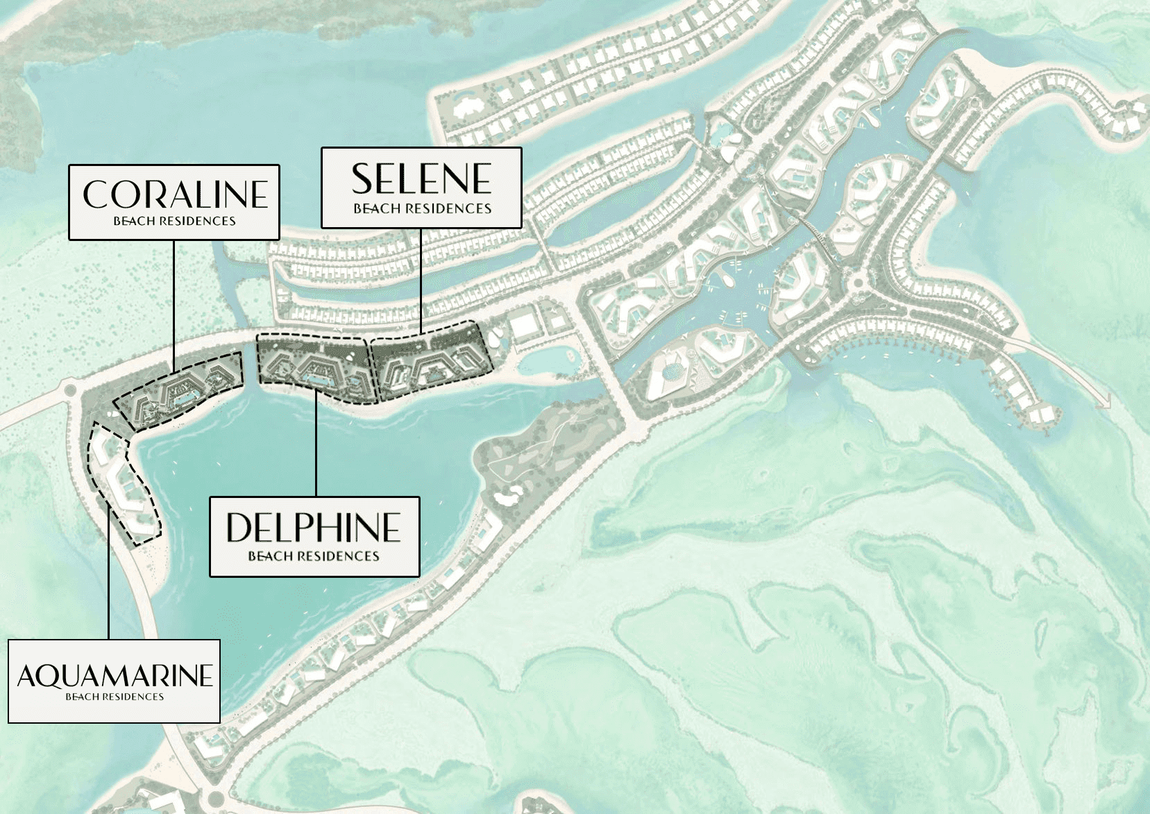 Beach Residences at Siniya Island masterplan, Siniya Island, Umm al-Quwain