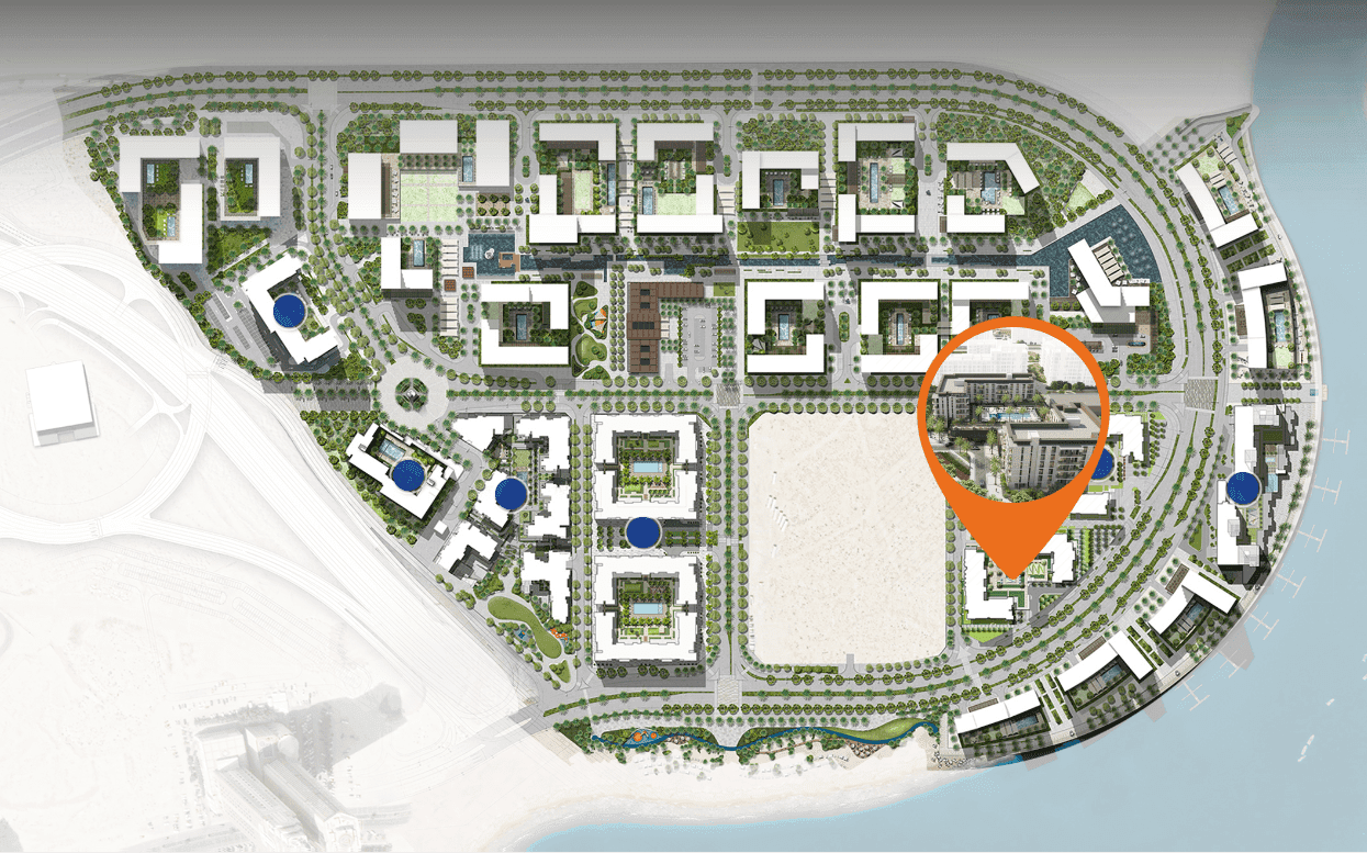 Aysha Residences 1 and 2 masterplan, Maryam Island, Sharjah