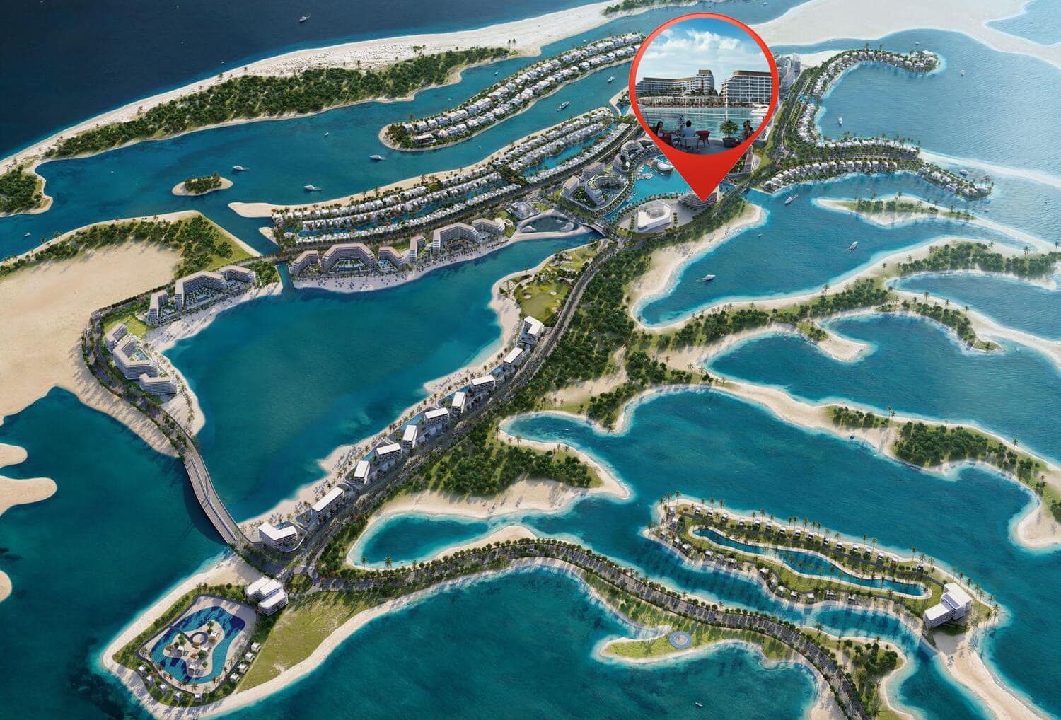 Canalside Marina Residences masterplan, Siniya Island, Umm al-Quwain