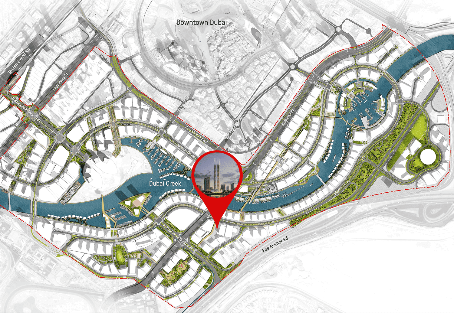 Binghatti Skyhall masterplan, Business Bay, Dubai