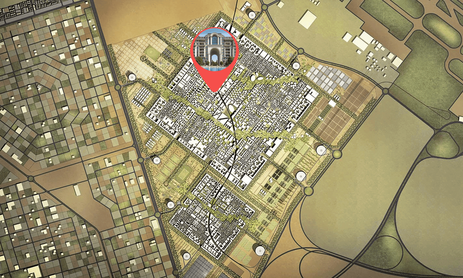 Bab Al Qasr Garden Residence 66 masterplan, Masdar City, Abu Dhabi