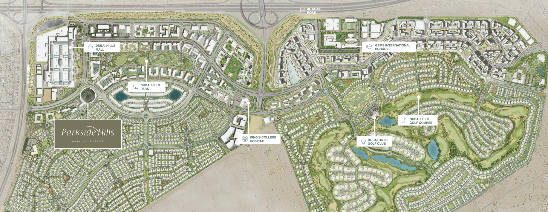 Parkside Hills  masterplan, Dubai Hills, Dubai