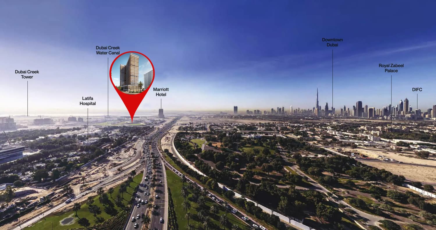 Binghatti Starlight masterplan, Al Jaddaf, Dubai