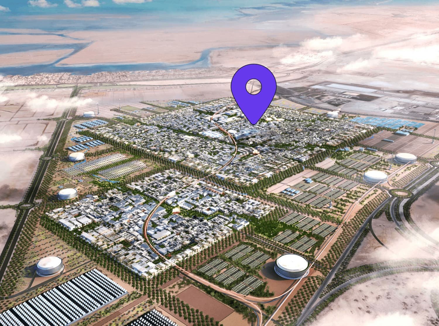 Royal Park masterplan, Masdar City, Abu Dhabi