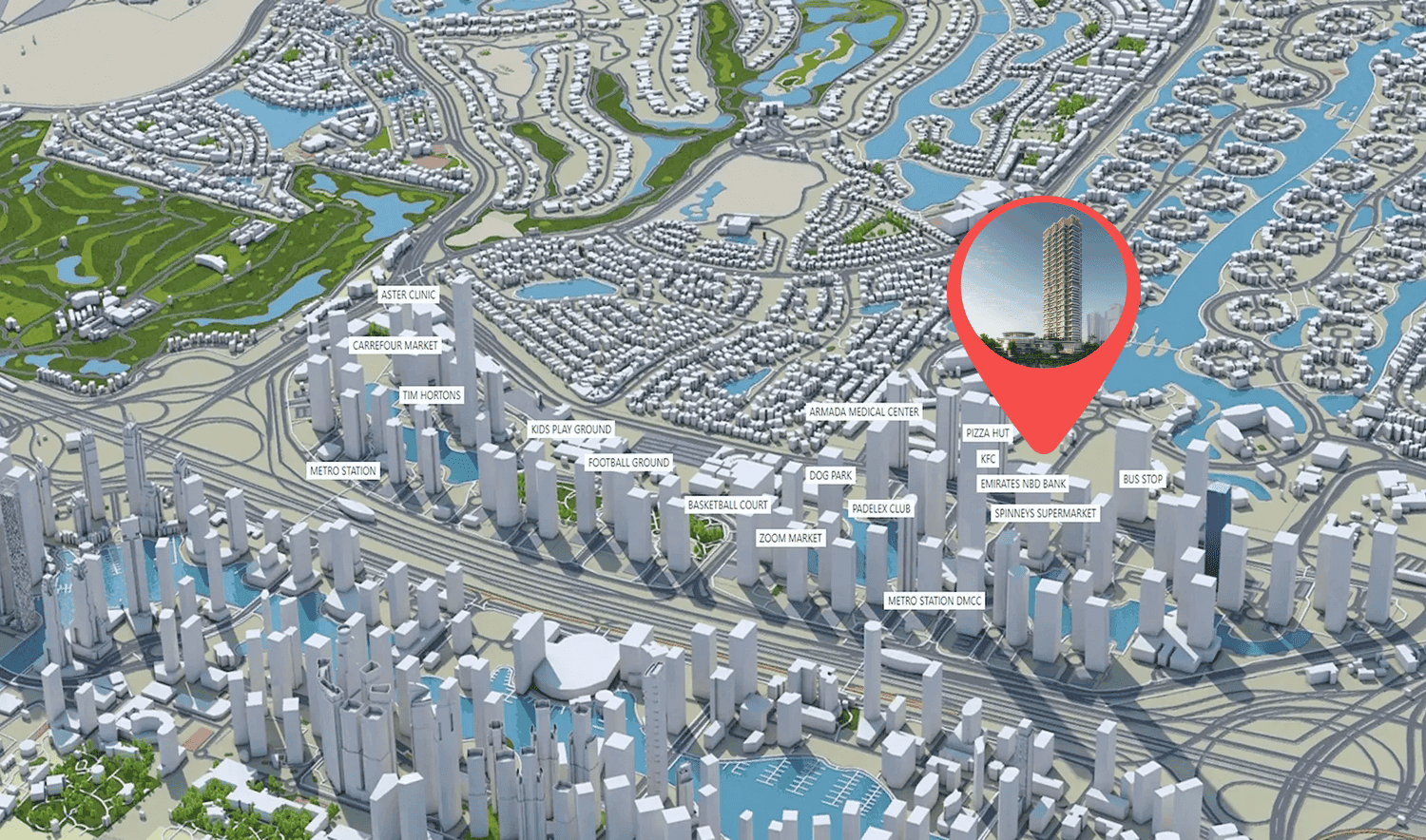 Serenia District West Residence masterplan, Jumeirah Islands, Dubai