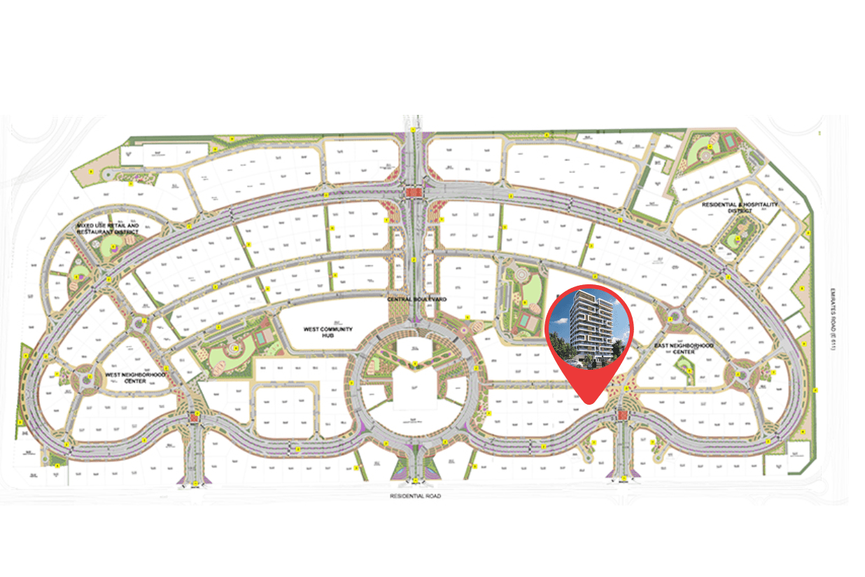 Saray Prime Residence masterplan, Dubailand Residence Complex, Dubai