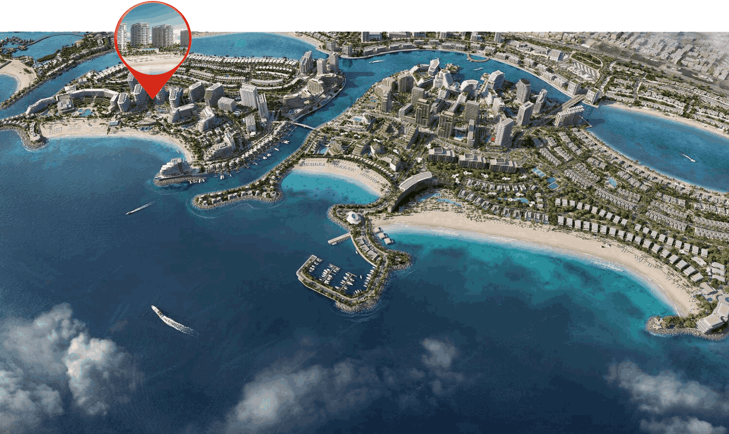 Beach House at Bay Residences masterplan, Mina Al Arab, Ras al-Khaimah