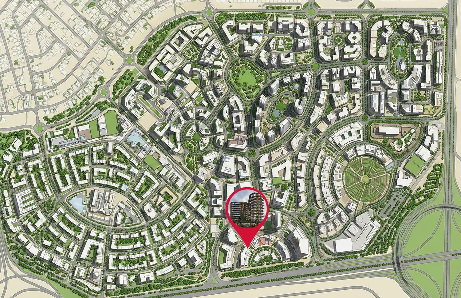 Parkside Boulevard masterplan, Arjan, Dubai