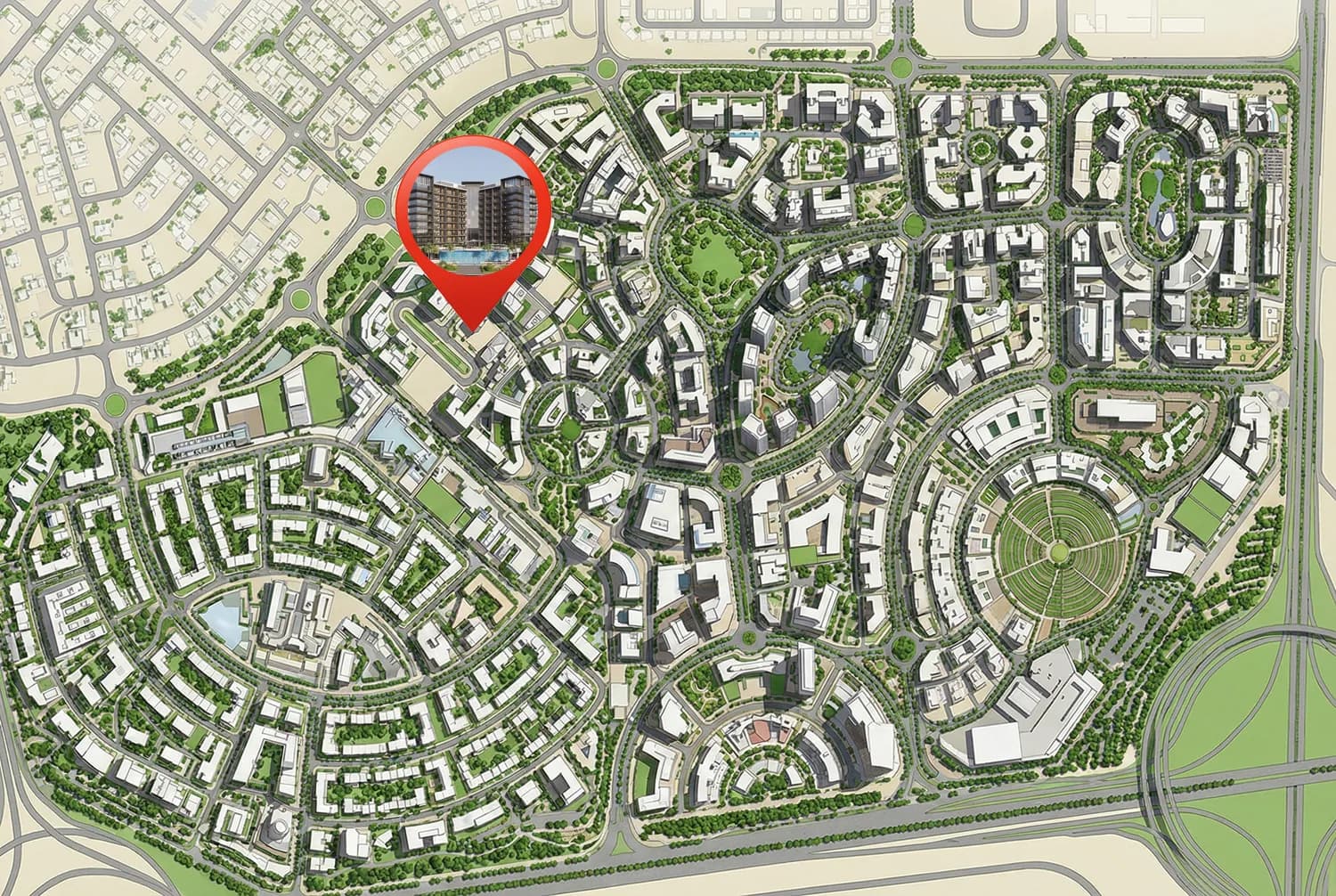 Floarea Grande masterplan, Arjan, Dubai