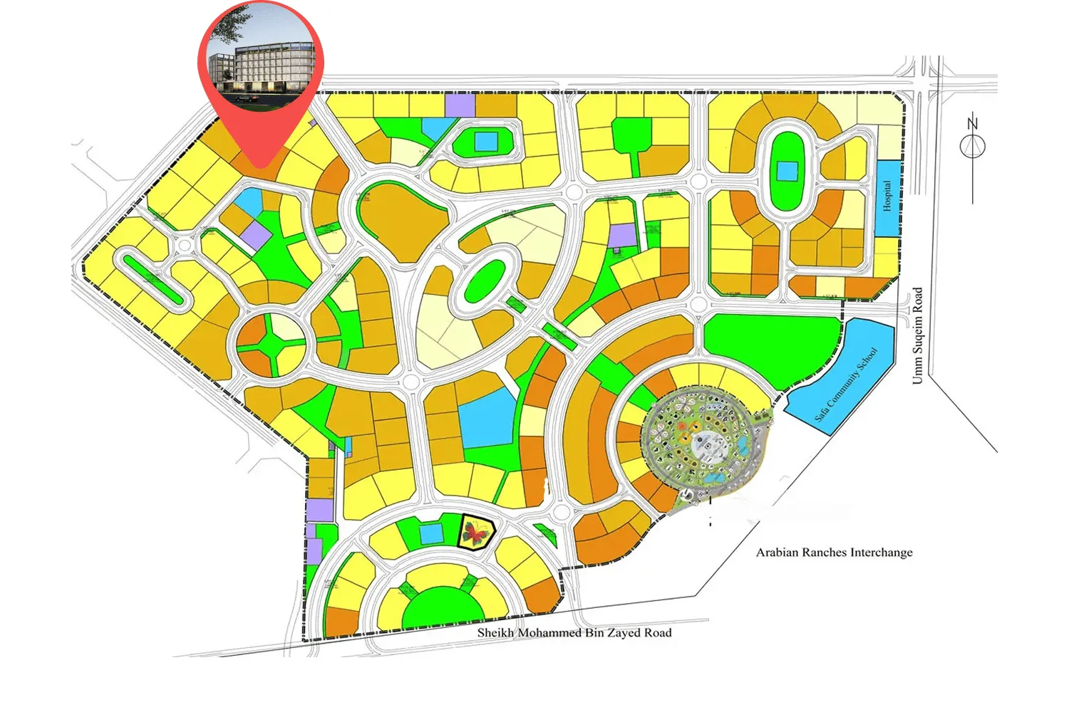 Binghatti HillCrest masterplan, Arjan, Dubai