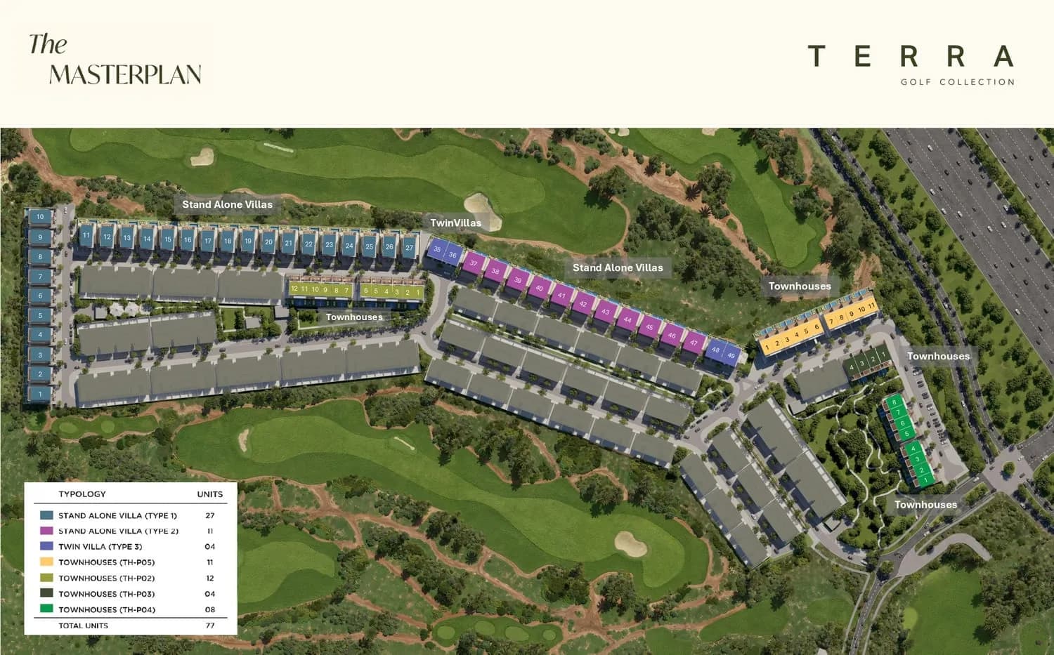 Terra Golf Collection Phase 2 masterplan, Jumeirah Golf Estates, Dubai