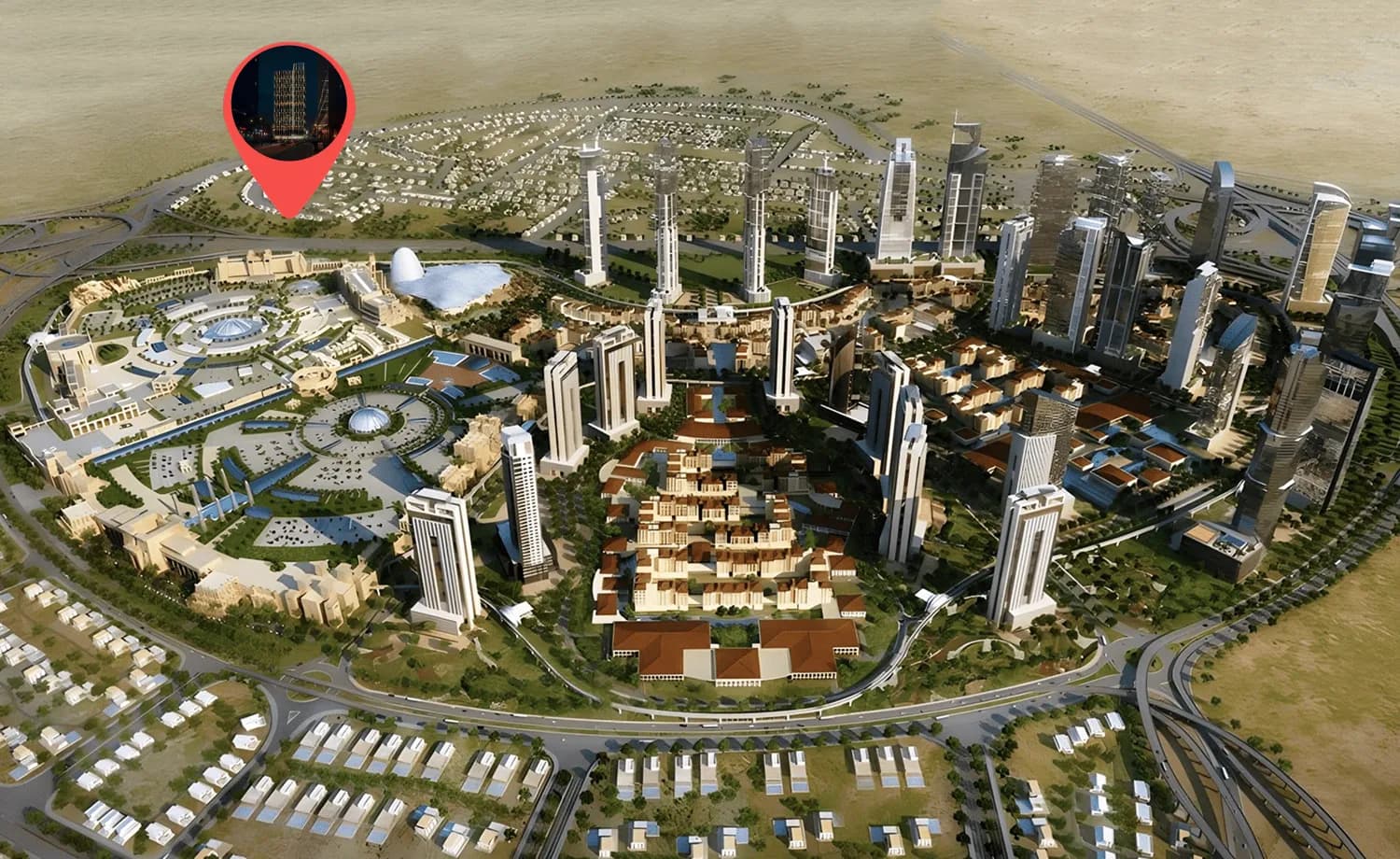 Binghatti Titania masterplan, Majan, Dubai