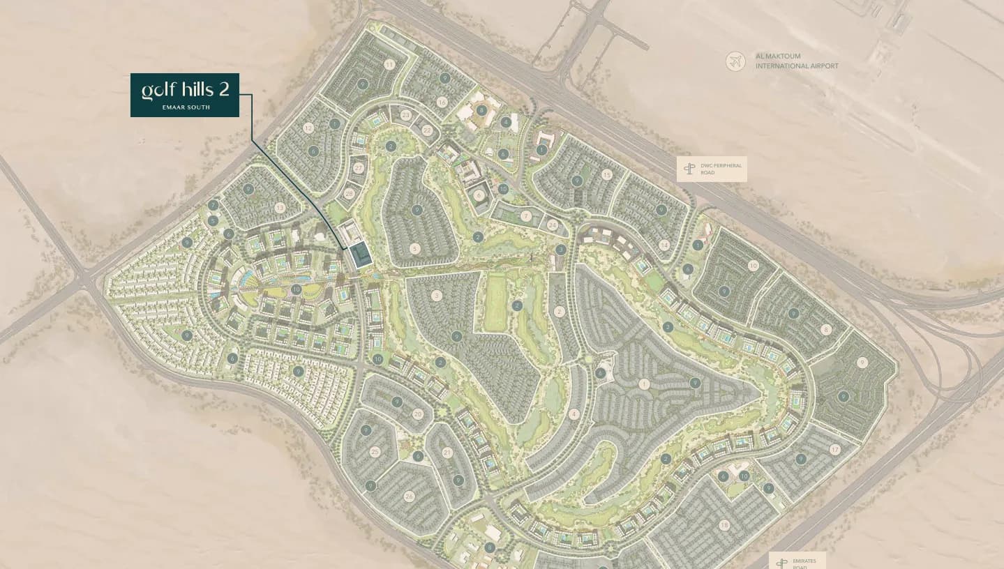 Golf Hills 2 masterplan, Madinat Al Mataar, Dubai