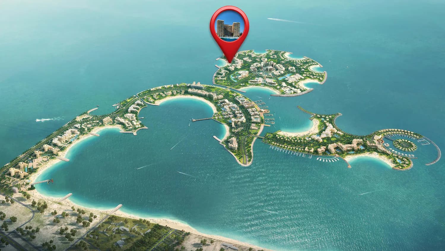 Mondrian Phases 1 and 2 masterplan, Al Marjan Island, Ras al-Khaimah