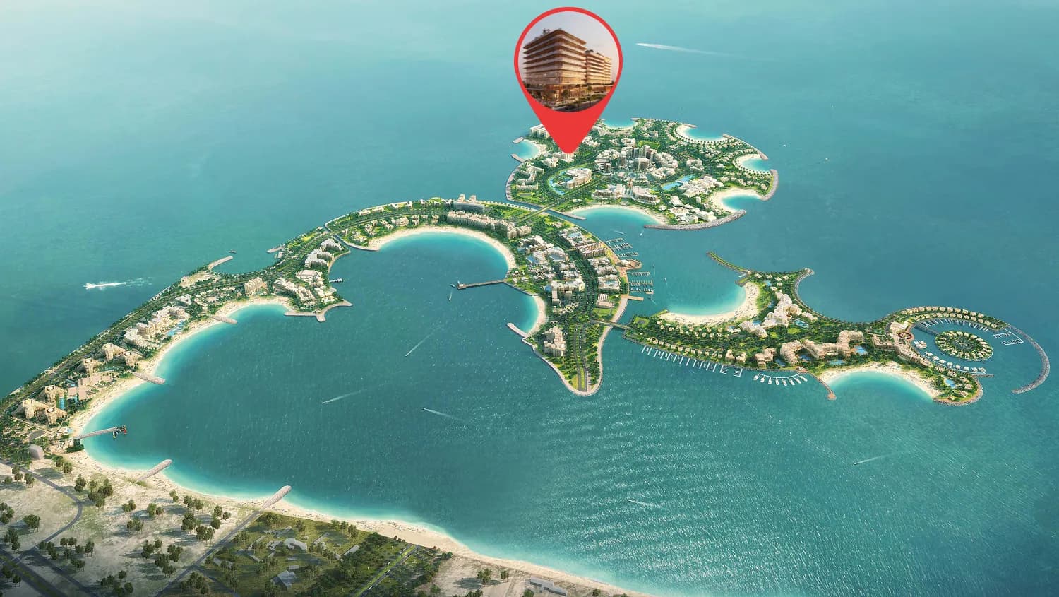 Soléva Beach Residences masterplan, Al Marjan Island, Ras al-Khaimah