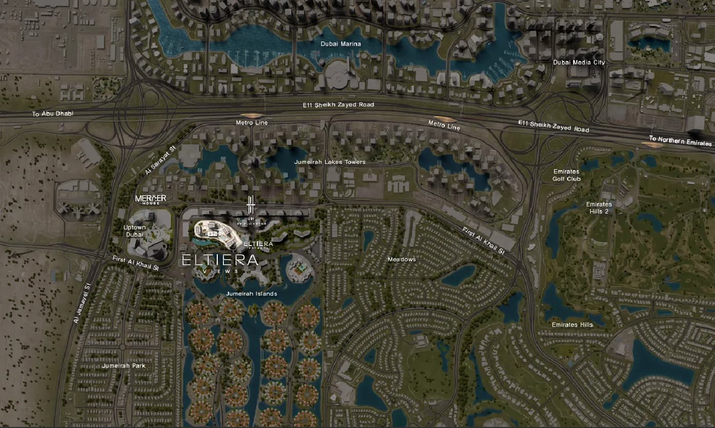 Eltiera Views masterplan, Emirates Hills, Dubai