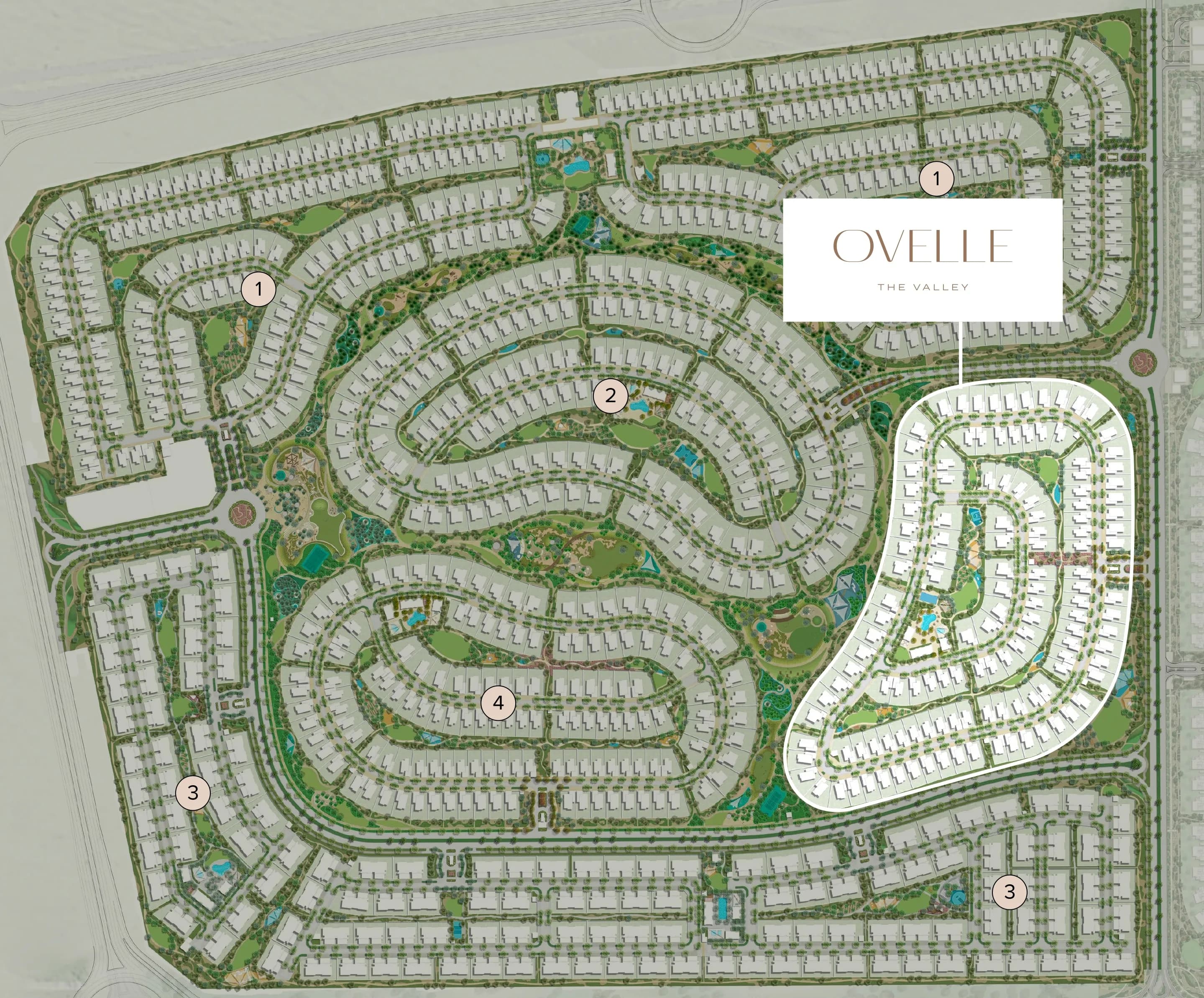 Ovelle The Valley masterplan, The Valley, Dubai