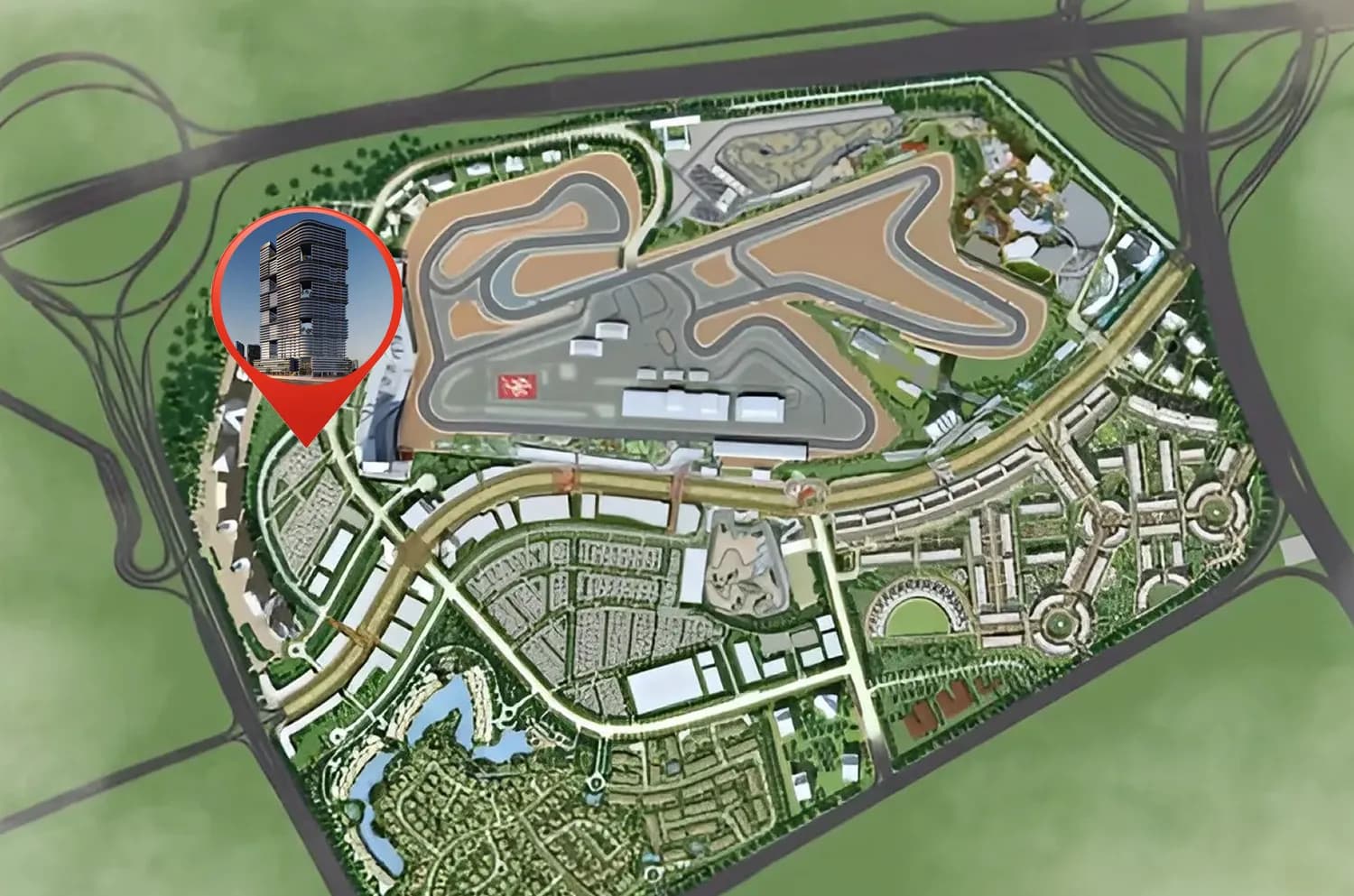 Binghatti Sky Terraces masterplan, Motor City, Dubai