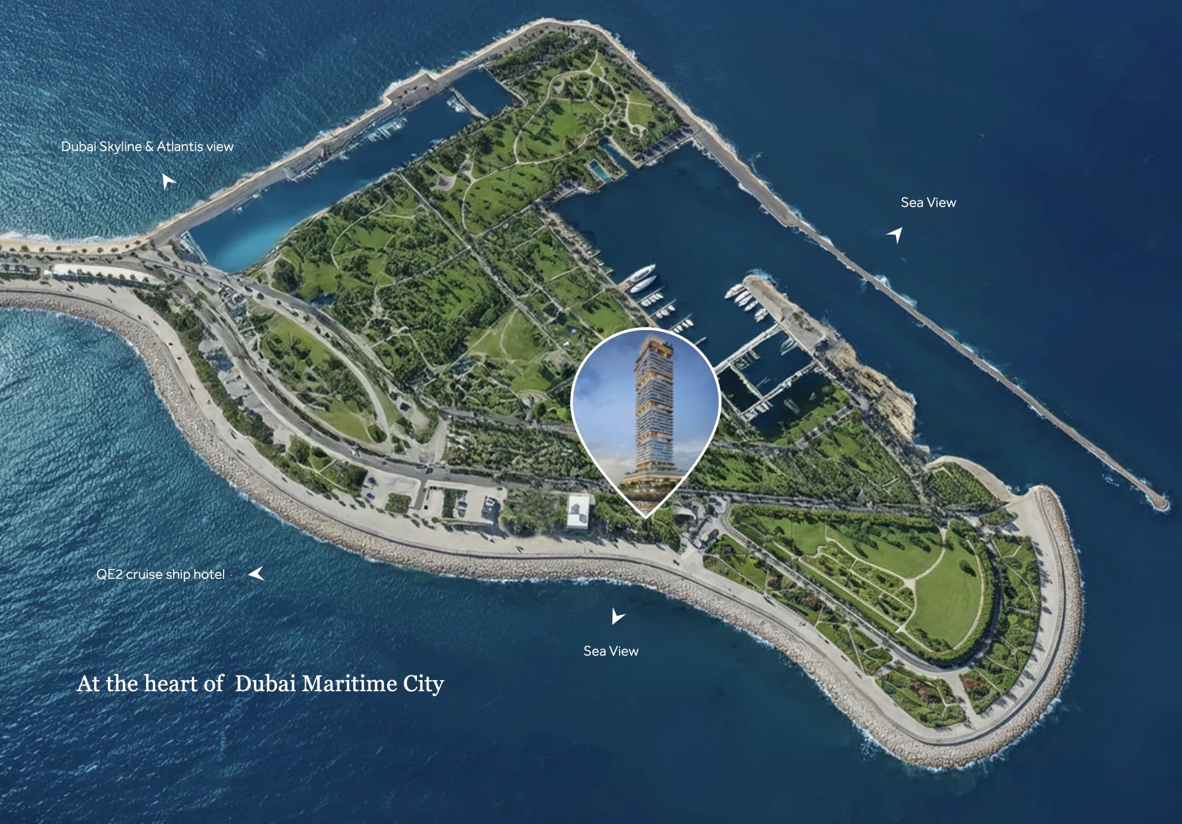 Hilton Residences masterplan, Bur Dubai, Dubai