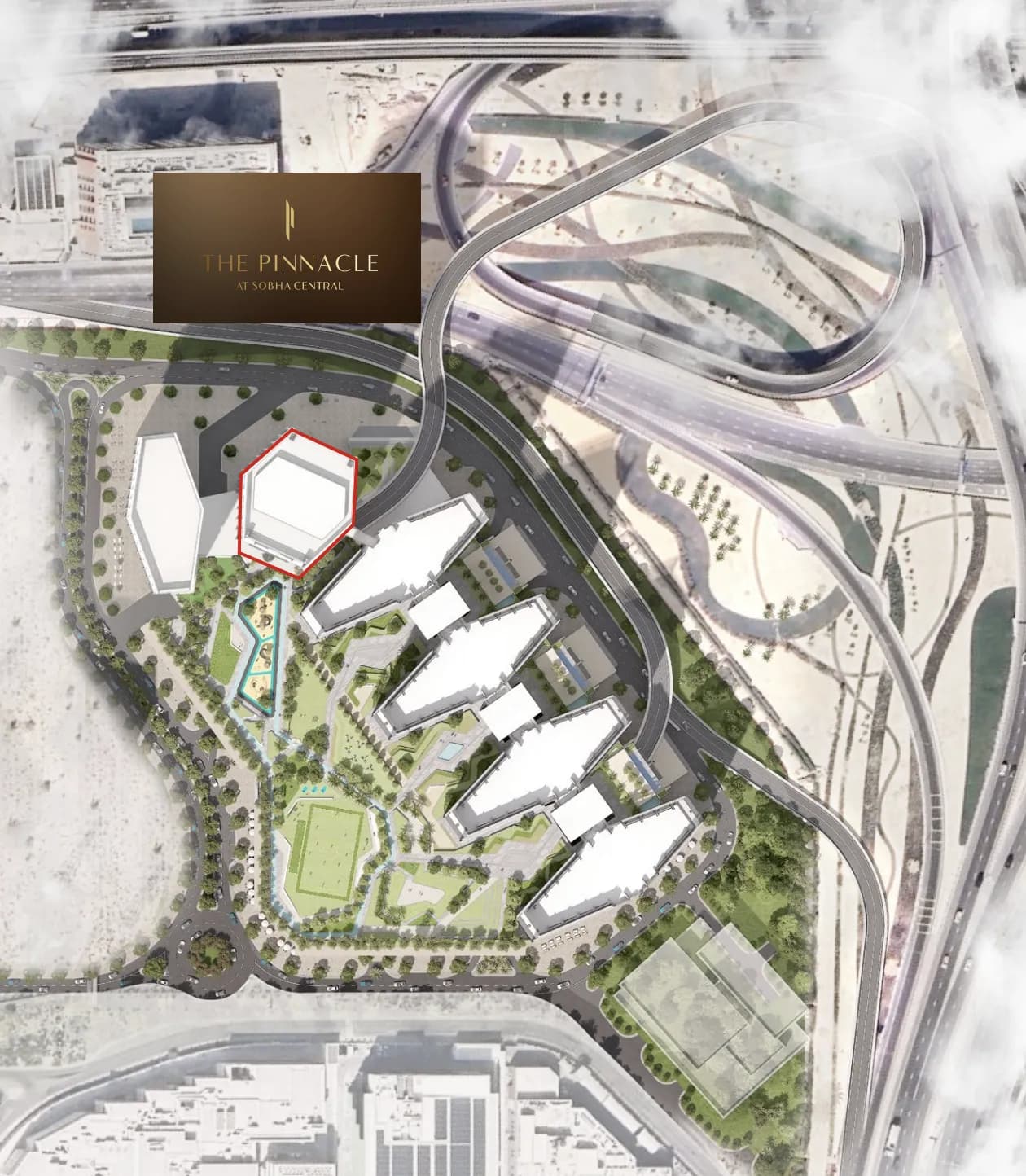 The Pinnacle at Sobha Central masterplan, Jabal Ali, Dubai