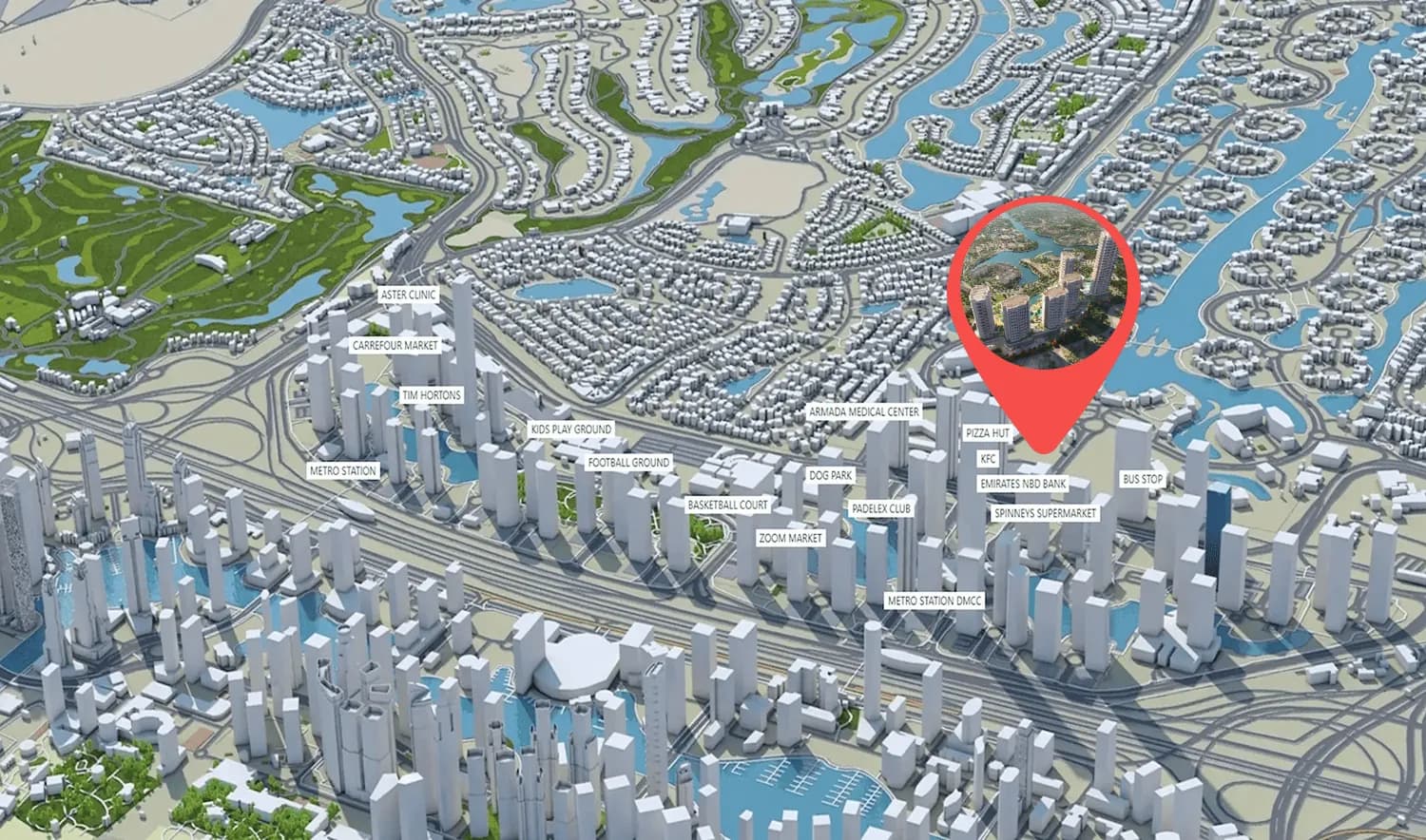 Serenia District East Residences masterplan, Jumeirah Islands, Dubai