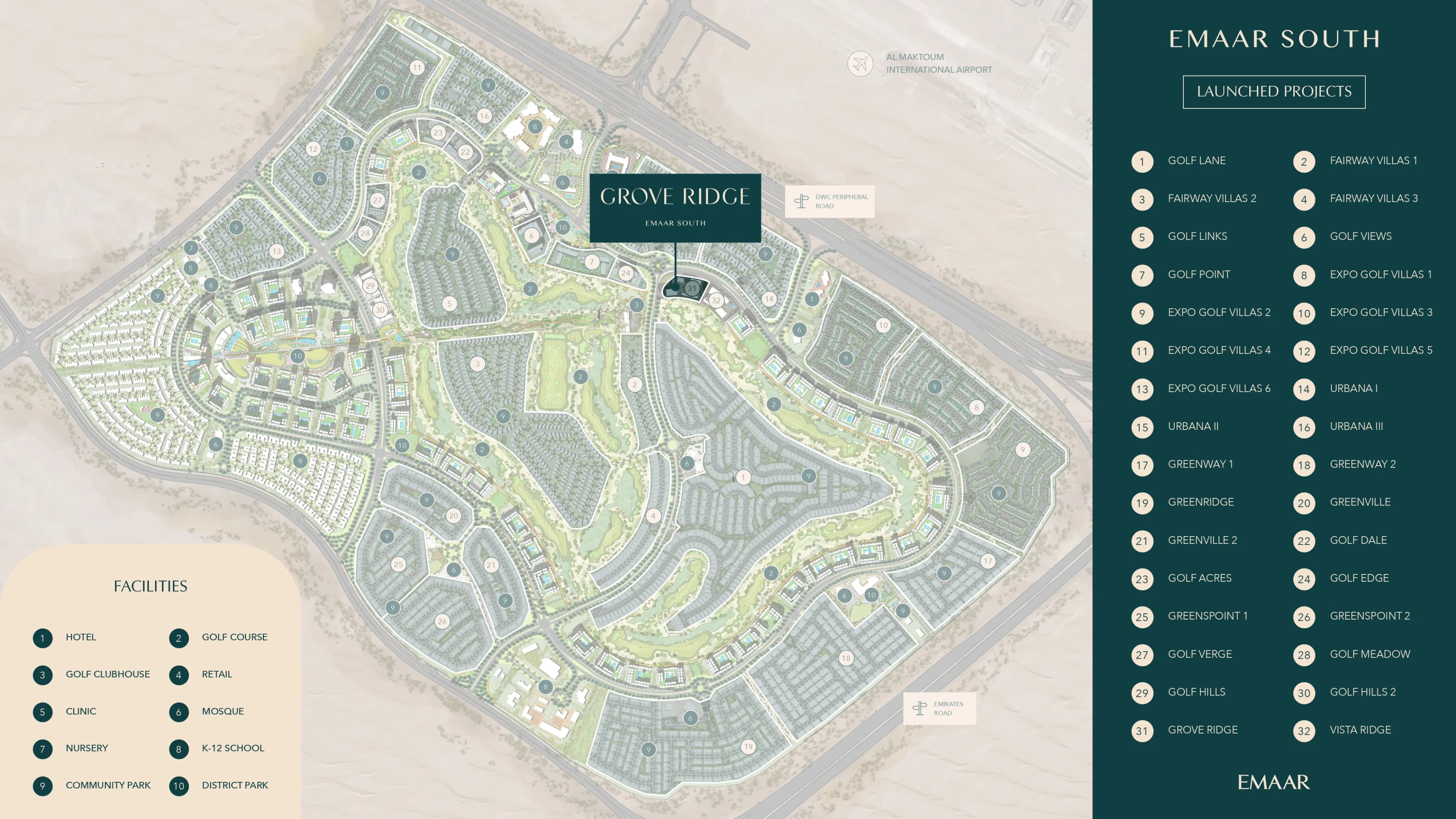 Grove Ridge masterplan, Emaar South, Dubai