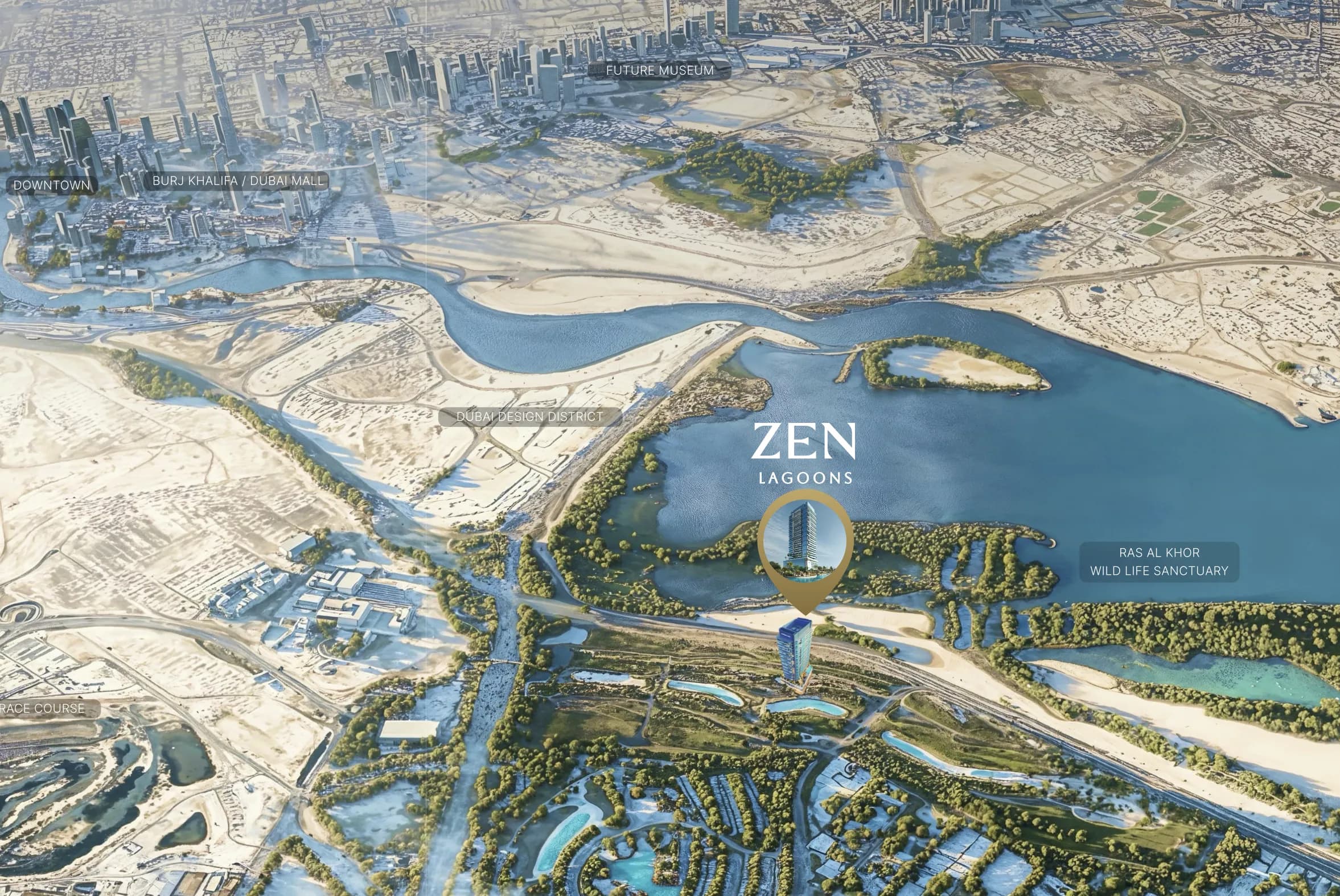Zen Lagoons by Sanzen masterplan, Bukadra, Dubai