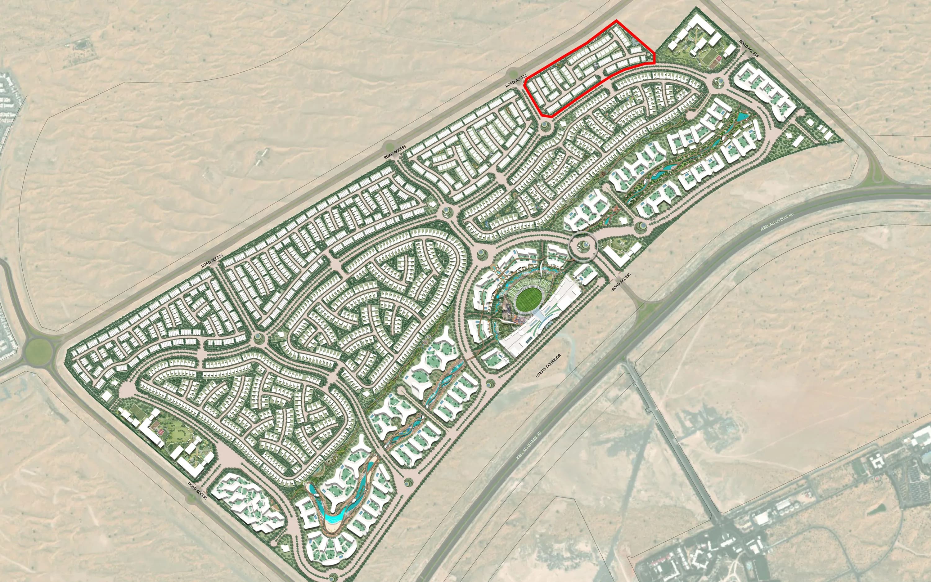The Brooks at Sobha Sanctuary masterplan, The Valley, Dubai