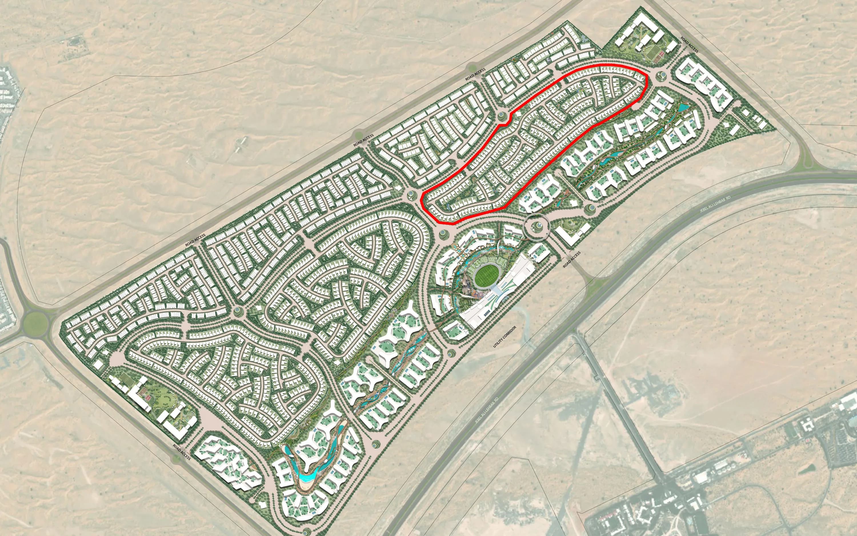 The Grove at Sobha Sanctuary masterplan, The Valley, Dubai