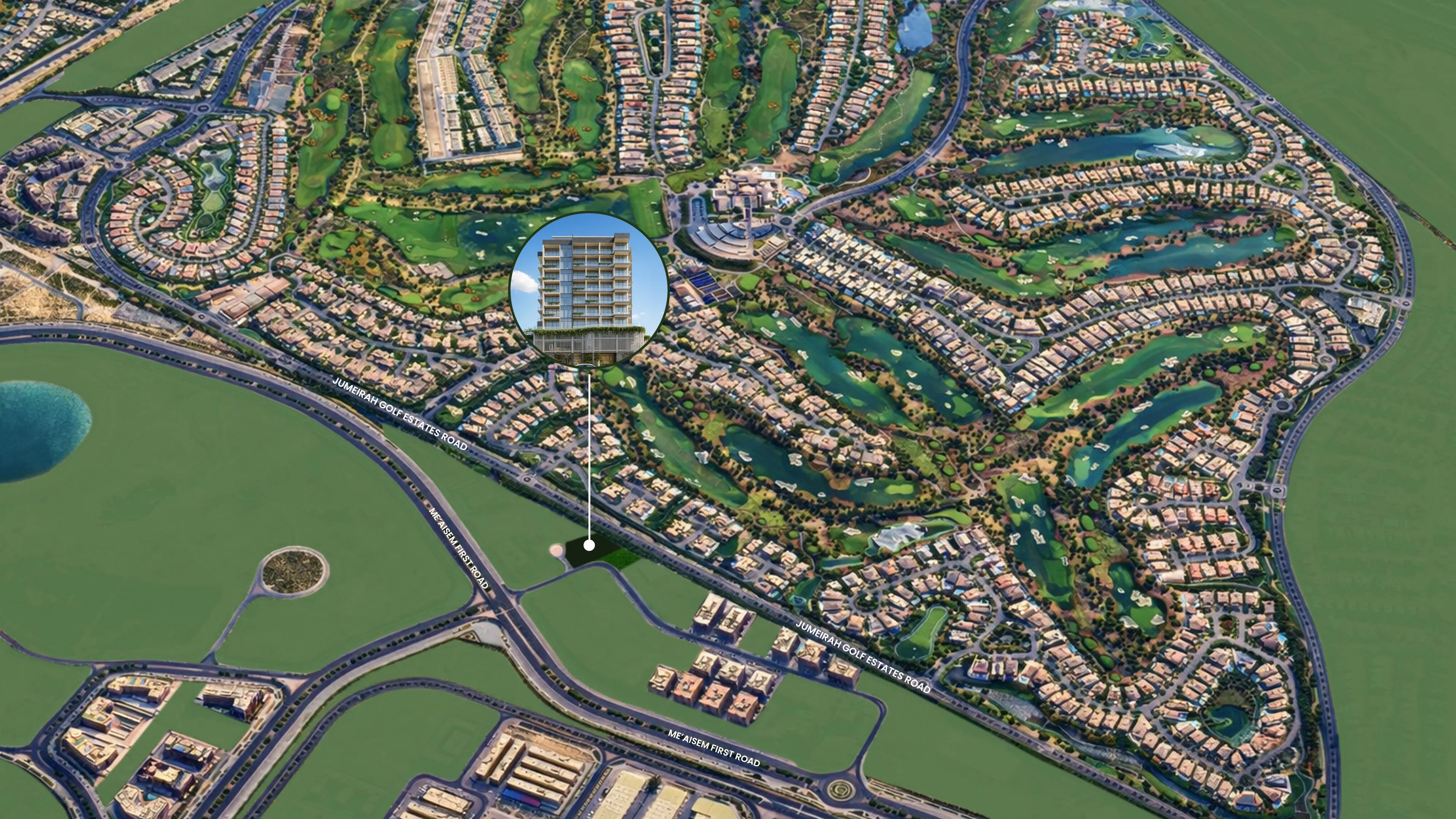 Golf Terrace Residences masterplan, Dubai Production City, Dubai