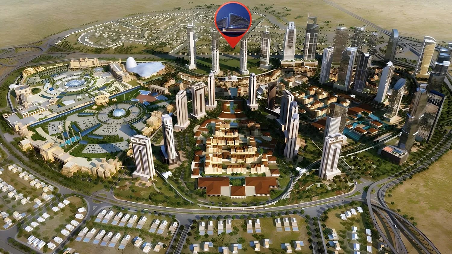 Binghatti Skyflame masterplan, Majan, Dubai