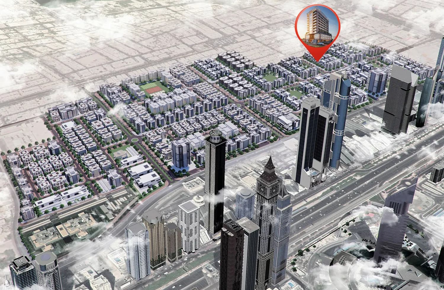 Triana Residences masterplan, Al Satwa, Dubai