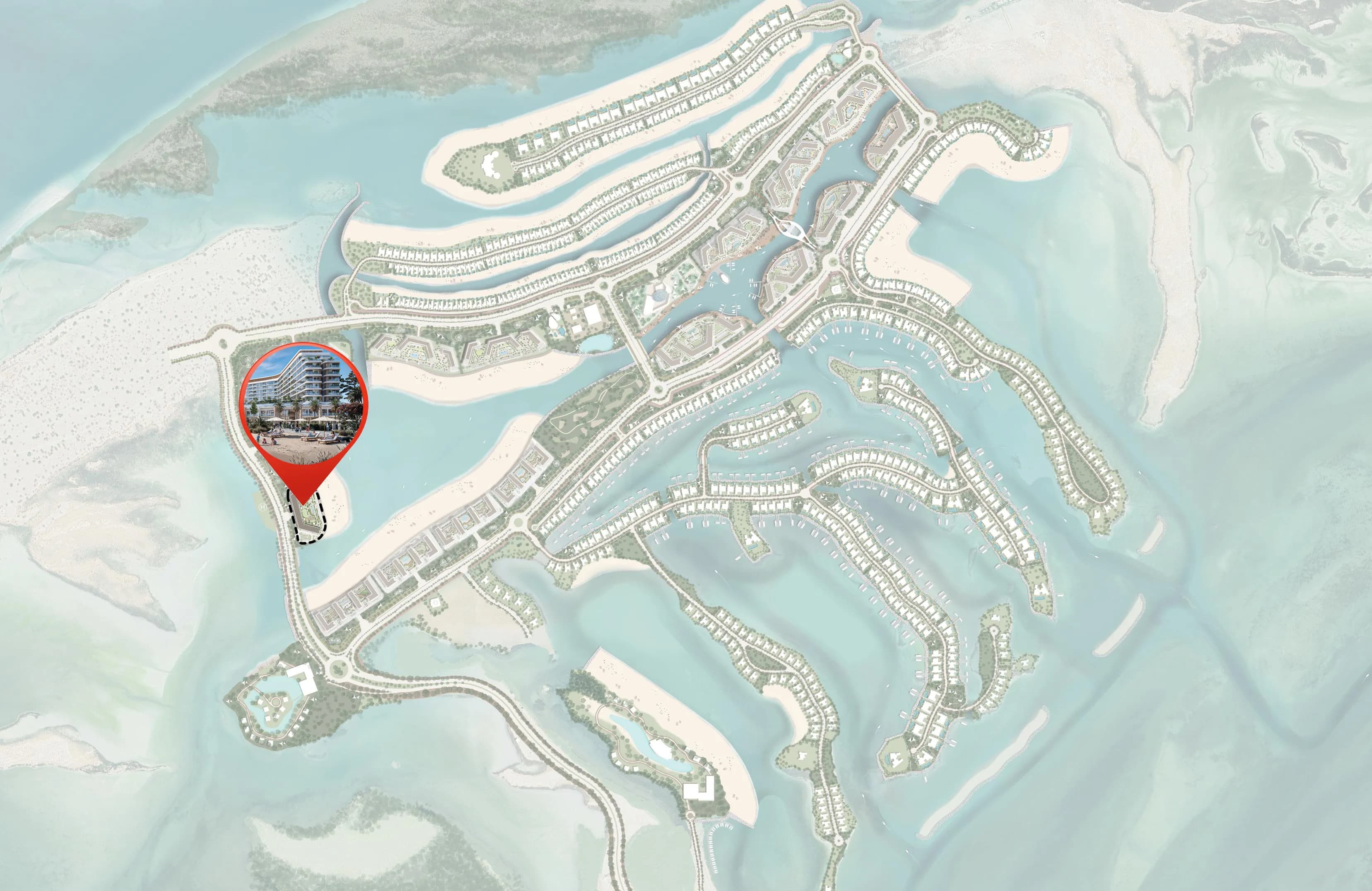 Tranquil Beach Residences masterplan, Siniya Island, Umm al-Quwain