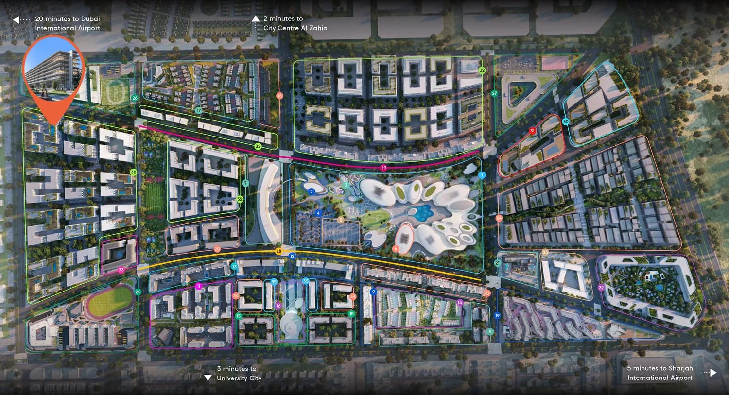The Gate 6 masterplan, Muwaileh Commercial, Sharjah