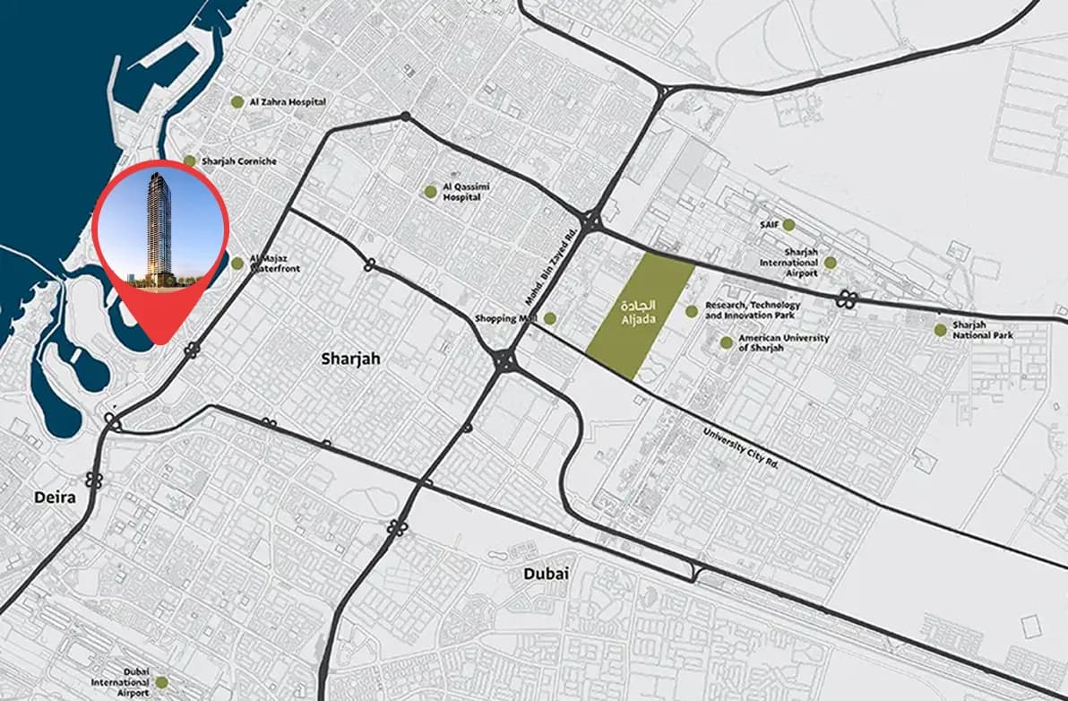 Al Ghaf Tower masterplan, Al Khan 2, Sharjah