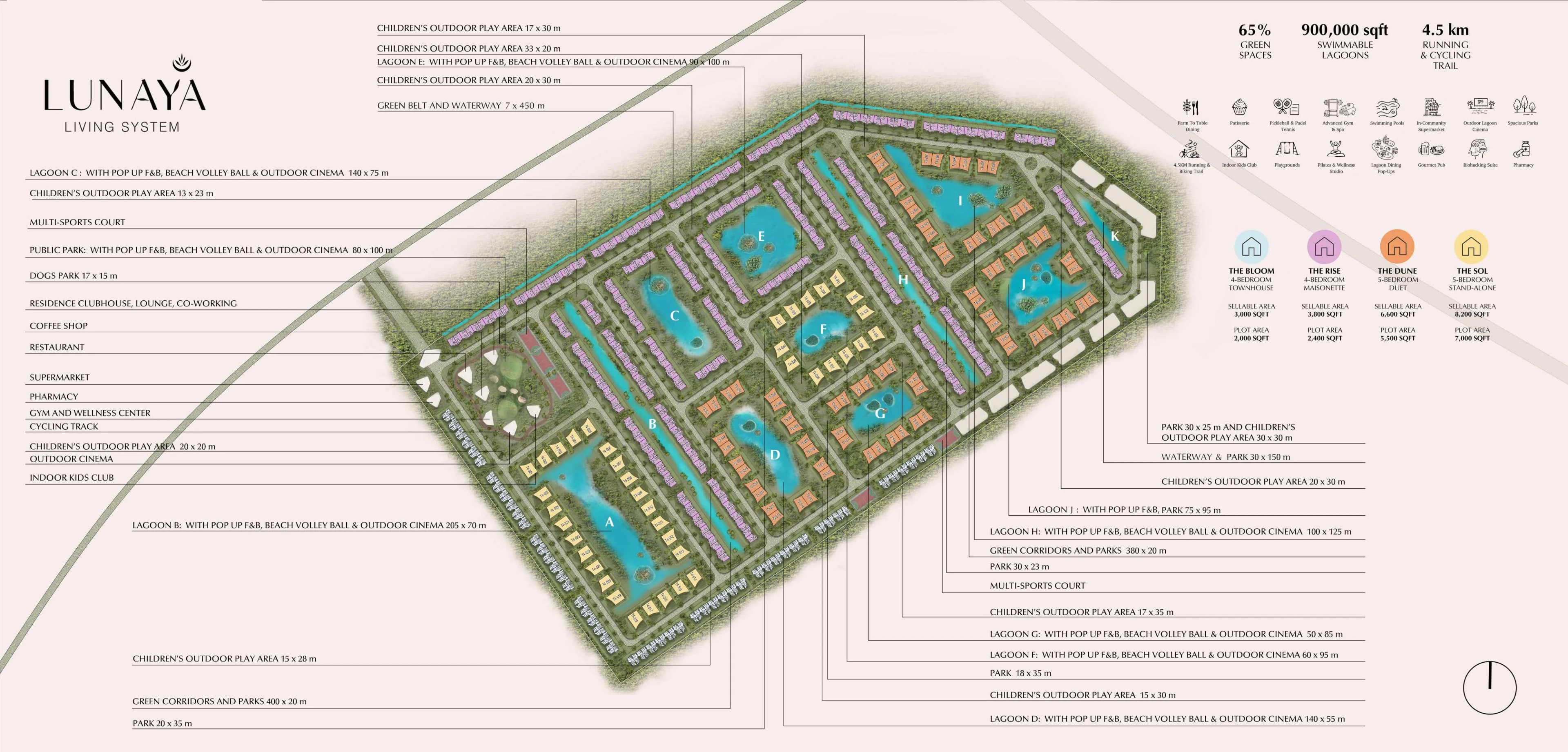 Lunaya masterplan, Saih Shuaib, Dubai