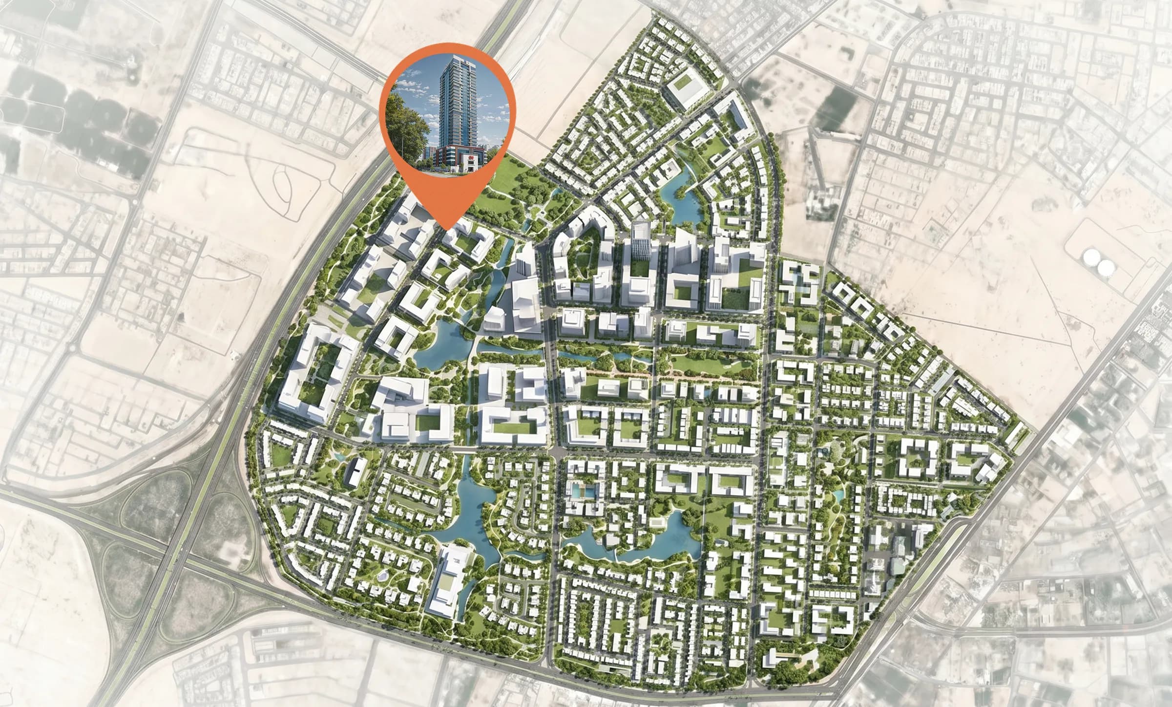 Al-Aamra 1 Tower masterplan, Al Amerah, Ajman
