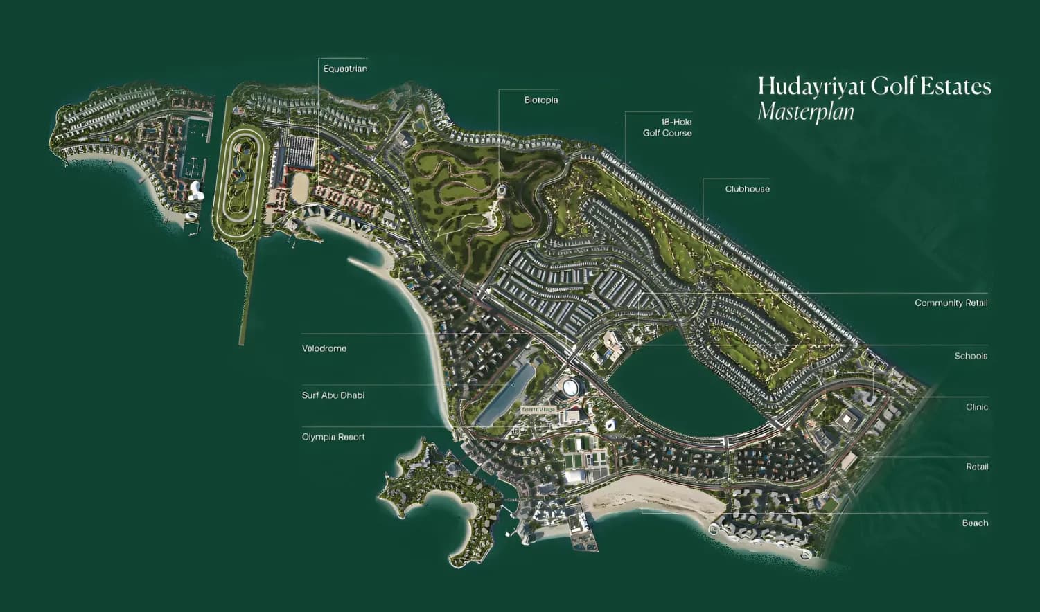 Hudayriyat Golf Estates masterplan, Abu Dhabi, Abu Dhabi