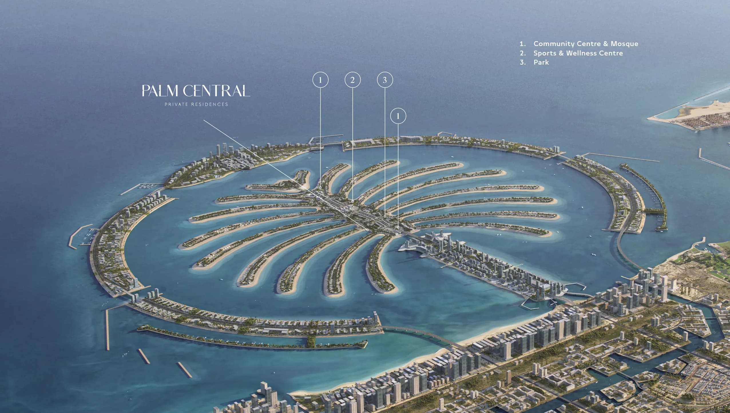 Palm Central Private Residences Phase 2 masterplan, Palm Jebel Ali, Dubai