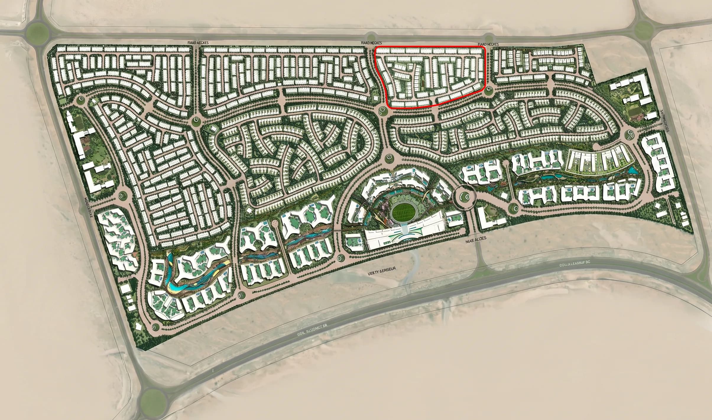The Greens at Sobha Sanctuary masterplan, The Valley, Dubai