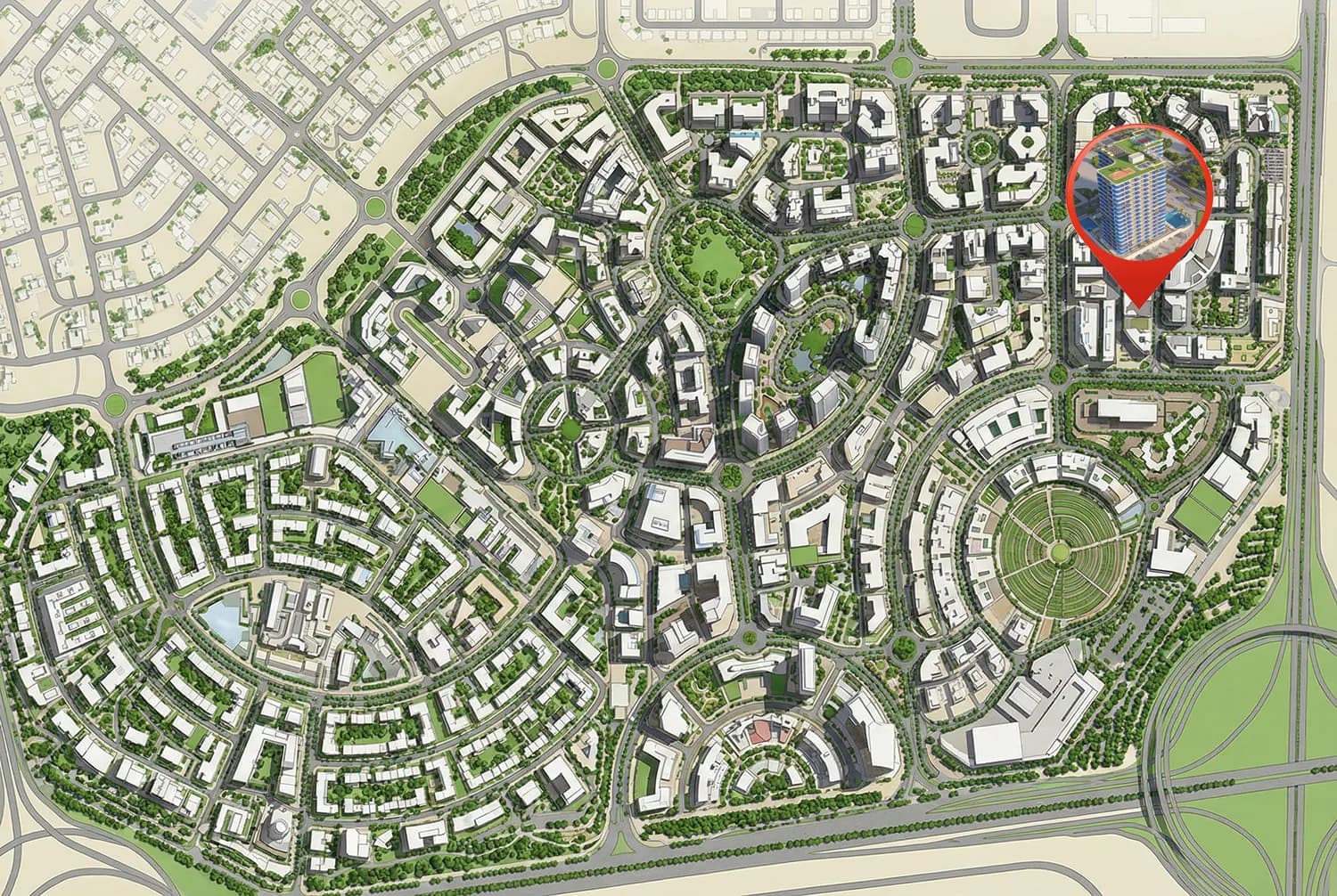 Samana Skyros masterplan, Arjan, Dubai