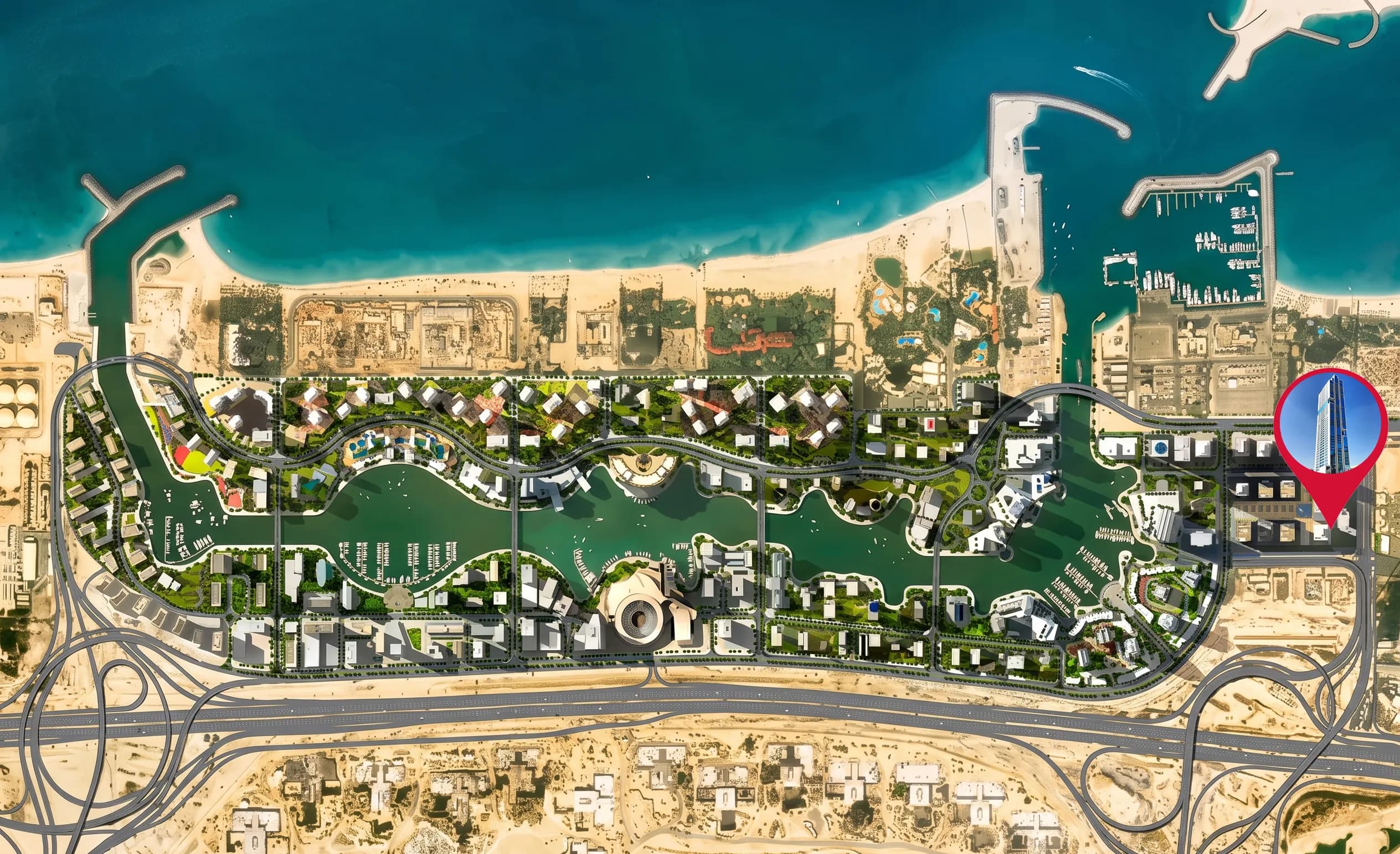 Marina Arcade Tower masterplan, Dubai Marina, Dubai