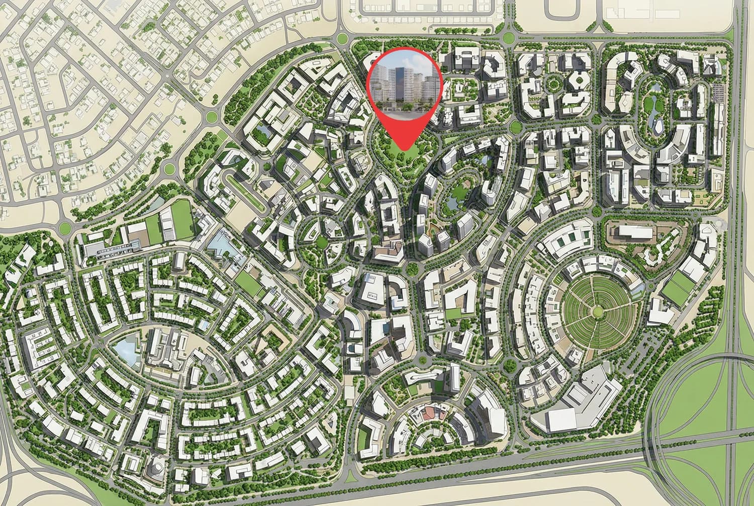 The Central Downtown masterplan, Arjan, Dubai