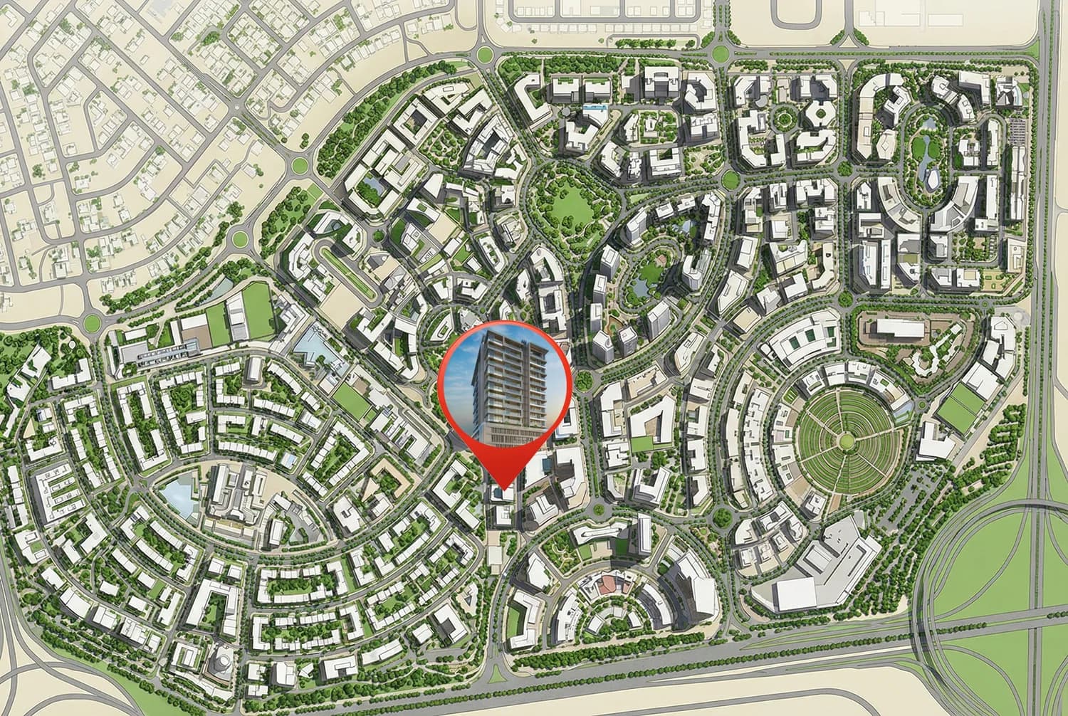 Gharbi 1 Residences masterplan, Arjan, Dubai